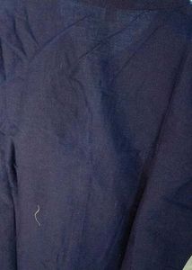 Handpainted Navy Blue Cotton Kurta
