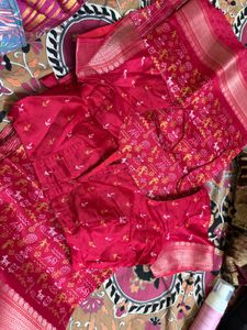 Vibrant Pink Ethnic Saree with Blouse