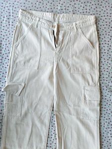 Cream Cargo Pants