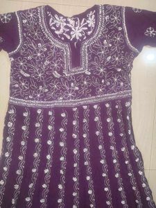 Elegant Embroidered Anarkali Kurta