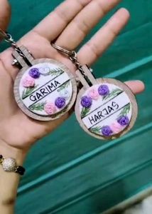 Hand Embroidered Keychain