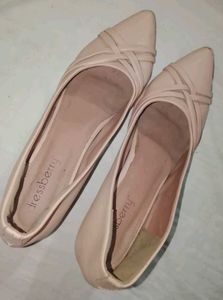 Elegant Peach  Pointed Toe Ballet heels