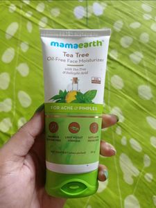 Mamaearth Tea Tree Oil-Free Moisturizer For Face For Oily Skin With Tea Tree & Salicylic Acid For Acne & Pimples 80 Ml