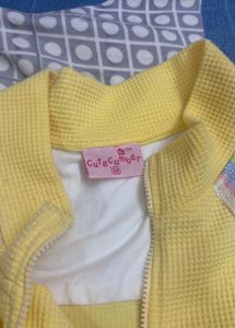 CuteCumber Yellow Waffledress