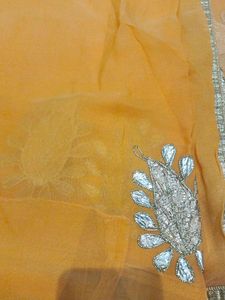 Vibrant Yellow Saree with Blouse