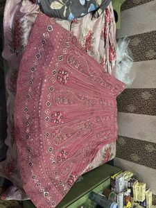 new lehenga choli total pink color With Blouse