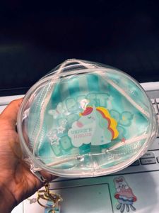 Cute Unicorn Pouch with Keychain