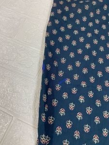 Elegant Teal Kurta Set with Intricate Print