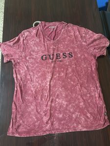 Original Guess Acid Wash V-Neck T-Shirt