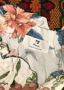 Floral Off-Shoulder Puff Sleeve Top