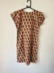 Ajrakh Handblock Natural Dye Print Casual Kurti
