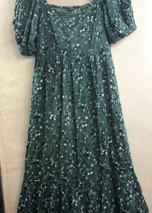 Green Floral Maxi Dress