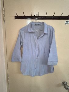 Cinched waist Button-Down Shirt - westside