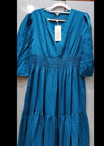 Elegant Teal Tiered Maxi Dress
