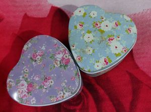 Floral Heart-Shaped Decorative Boxes