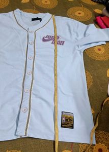 Light Blue Baseball Style Shirt