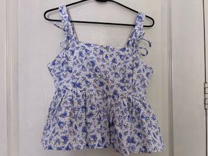 Floral Print Peplum Top