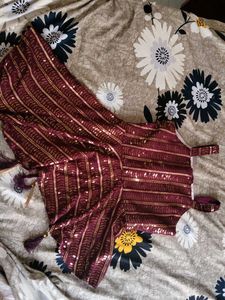 dark purple Sequined Sarara Set