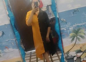 Colorblock Button-Down Midi Dress