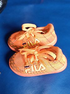 Cute Orange Fila Kids' Squeaky Shoes