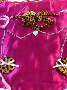 Leopard Print Lingerie Set Free Size