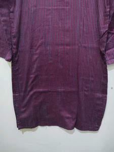 Bollywood Vogue Purplish Pink Kurta Blue Stripes