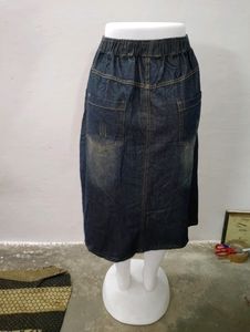 Denim Long Skirt