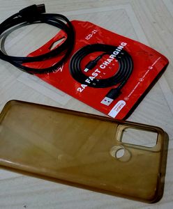Fast Charger Data Cable1&amp; 2Mobile Cover 1