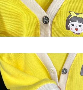 Cute Yellow Kids Cardigan Sweater