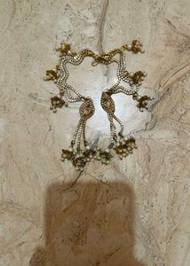 Bridal Floral Earrings with Pearls