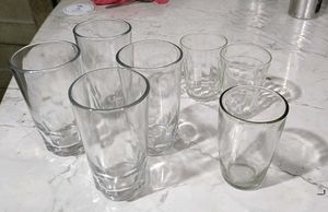 7 Clear Glass Tumblers