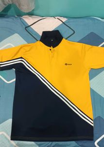 Men's Yellow & Navy Polo Shirt