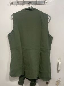 Olive Green Sleeveless Top