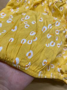 Yellow Floral Off-Shoulder Crop Top