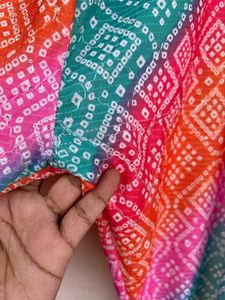 Colorful Bandhani Print Kurta Set