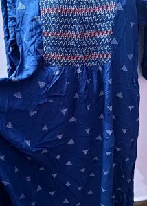 xxl Blue Printed Kurta