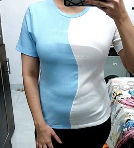 Vero Moda Ribbed Colorblock Top