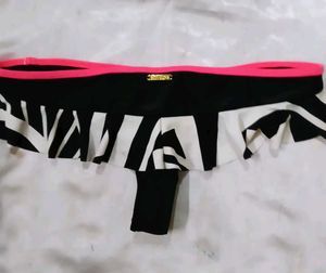 Stylish Bikini Bottom with Zebra Print