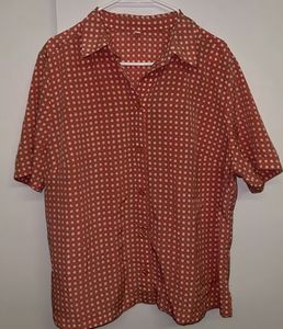 Retro Polka Dot Button-Up Shirt