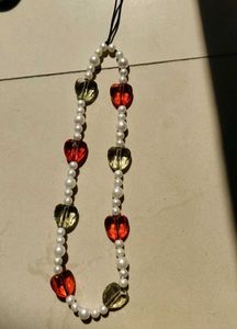 Heart Beaded Phone Charm