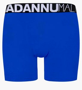 Blue Boxer Briefs with Logo Waistband