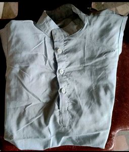 Light Blue Cotton Kurta Set