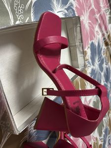 Women’s Hot Pink Block Heel Sandals
