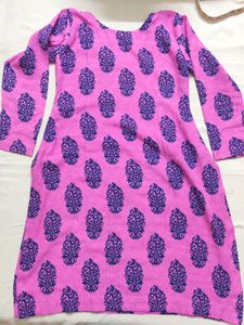 Pink N Dark Blue Wool Suit