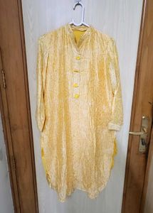 Yellow Print Kurta Never Used