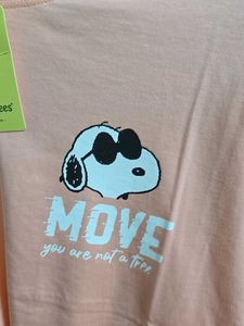 Cute Peach Snoopy Graphic Tee