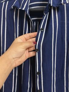 Classic Navy &amp; White Striped Shirt