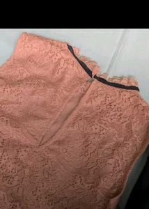 Peach Lace Tank Top