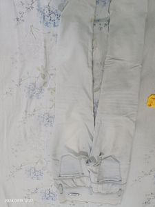 Light Blue &amp; Black High 28 Waist Jeans