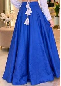 Royal Blue Skirt with Tassels